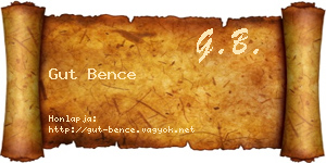 Gut Bence névjegykártya