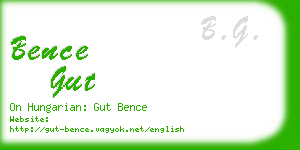 bence gut business card